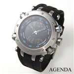 AGENDA デジアナ メンズラバーウォッチ AG-8521