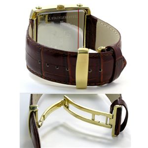 LNCIANO VALENTINO(ルチアノ バレンチノ) マルチファンクション 腕時計 LV-1025-03/ ゴールドケース・ゴールド、茶ベルト