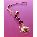 風水パワーで財運開花!! クリスタル福カメストラップ