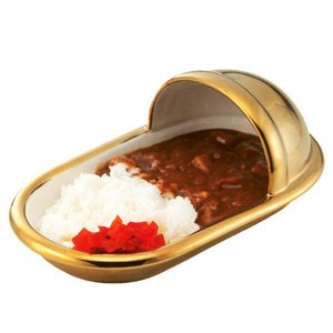 便器のカタチのカレー皿　和式/Gold Premium
