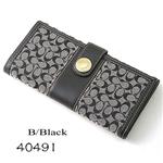 COACH　長財布　エルゴ 40491 ブラック/BBKW2