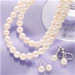 6.5～7mm珠アコヤ本真珠ネックレス2本＆ピアスセット