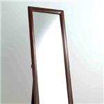 鏡面仕上げ木製スタンドミラー ホワイト