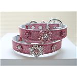 デザイナーが考えたラインストーンきらきらの犬首輪「sakura」