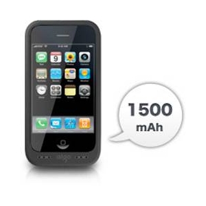 aigo iPhone Battery 3G/3GS N2615 シリコンケース型バッテリー 