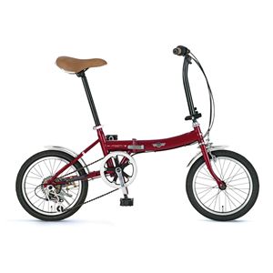 Mini（ミニ） 折り畳み自転車 FDB166 レッド