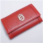 BVLGARI(ブルガリ) #25244 Keyholder small Goat leather red/calf leather red/P