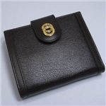 BVLGARI(ブルガリ) #25216 Woman wallet 2 folds Goat leather dark brown/calf leather dark brown/G