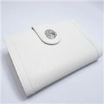 BVLGARI(ブルガリ) #25250 Woman wallet 2 folds with frame Goat leather chalk/calf leather chalk/P