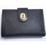 BVLGARI(ブルガリ) #25251 Woman wallet 2 folds with frame Goat leather black/calf leather black/G