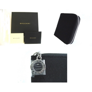 【決算特価】BVLGARI(ブルガリ) ラウンド二つ折り財布 25148 レッタレ ブラック