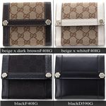 GUCCI(グッチ） GGキャンバス 折り財布154117D590G ブラック