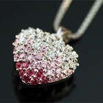 「GISELLE」ベネチアスライド調整/52石カクテルグラデーション「全面プラチナ仕上げ」/カクテルピンク