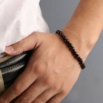 般若(HANNYA) タイガーアイxマッドオニキスベーシックブレスレット(レッドタイガーアイ)