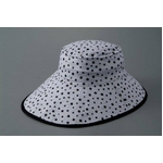 シルク つば長ひんやりリバーシブル帽子 ブラック