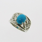 《RESAT（レシャット）》スリーピングビューティー“ターコイズ”ハートモチーフリング 15号