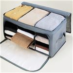 ガバっと開く　竹炭収納ケース4個組