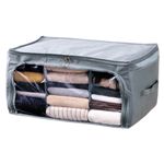 竹炭収納ケース 衣類ケース 3個 ＆ スライド式シューズケース 1個 【押入れ収納】