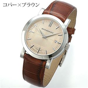 BURBERRY（バーバリー)  ヘリテージ レザーウォッチ BU1356／コパー×ブラウン