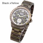 D&G(ディー・アンド・ジー) NAVAJO クロノグラフ DW0193/ブラック×イエロー