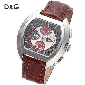 D&G(ディー・アンド・ジー) HIGH SECURITY クロノグラフ レザーウォッチ DW0213
