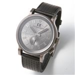 BURBERRY(バーバリー)  メンズ デュアルタイム レザーベルトウォッチ BU7682/ガンメタル