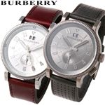 BURBERRY(バーバリー)  メンズ デュアルタイム レザーベルトウォッチ BU7682/ガンメタル