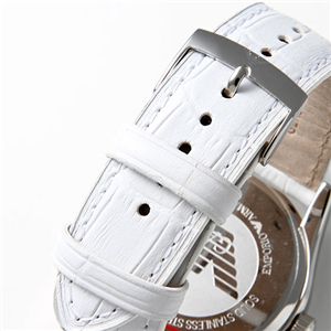 EMPORIO ARMANI（エンポリオ アルマーニ） ベルト ウォッチ AR0697／ホワイト･レディース