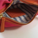 【訳あり】Coach(コーチ) トップハンドル ポーチ ボニー アップリケ ピンク 42583