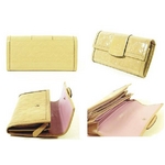 【訳あり】Coach(コーチ) スリム エンベロープ 長財布 ペネロピ エンボスド ベージュ 42426