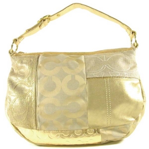 Coach(コーチ) ショルダーバッグ アリ ピースド ホーボー パッチワーク ゴールド 13643