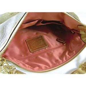 Coach(コーチ) ショルダーバッグ アリ ピースド ホーボー パッチワーク ゴールド 13643