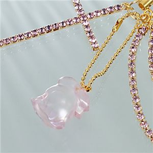 スワロフスキー 紫うさぎストラップ