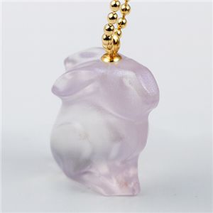 スワロフスキー 紫うさぎストラップ