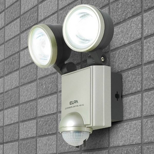 【防犯グッズ】【防水】ELPA LEDセンサーライト2灯　 ESL-402AC