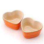 Le Creuset(ル・クルーゼ) ラムカン ダムール ウェーブライン 【2個組】 タンジェリン