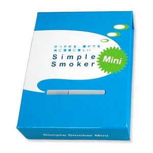 電子タバコ「Simple Smoker Mini（シンプルスモーカー Mini）」 スターターキット　本体+カートリッジ15本+携帯ケース＆ポーチ セット