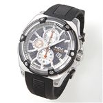 KTX(ケーティーエックス) ラグジュアリークロノ＆デイト KX003-3 ブラック×シルバー