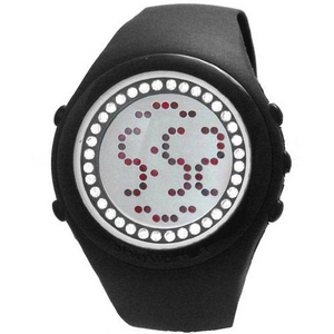 pinkywolman(ピンキーウォルマン) ストーンデジタル レディースウォッチ ブラック　PT-91068