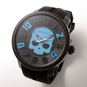 【TENDENCE】HYDROGEN GULLIVER SKULL ラバーウォッチ 【B】ブラック×ブルー