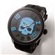 【TENDENCE】HYDROGEN GULLIVER SKULL ラバーウォッチ 【B】ブラック×ブルー
