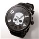 【TENDENCE】HYDROGEN GULLIVER SKULL ラバーウォッチ 【C】ブラック×ホワイト