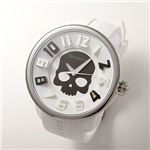 【TENDENCE】HYDROGEN GULLIVER SKULL ラバーウォッチ 【D】ホワイト×ブラック