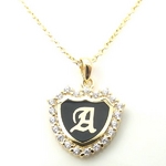 Beji(ベジ) petite ハートイニシャル/ネックレス A 【czダイヤ】