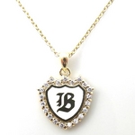Beji(ベジ) petite ハートイニシャル/ネックレス B 【czダイヤ】
