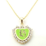 Beji(ベジ) petite ハートイニシャル/ネックレス H 【czダイヤ】