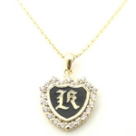 Beji(ベジ) petite ハートイニシャル/ネックレス K 【czダイヤ】