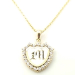 Beji(ベジ) petite ハートイニシャル/ネックレス M 【czダイヤ】