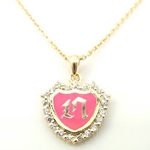 Beji(ベジ) petite ハートイニシャル/ネックレス N 【czダイヤ】