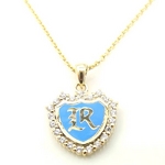 Beji(ベジ) petite ハートイニシャル/ネックレス R 【czダイヤ】